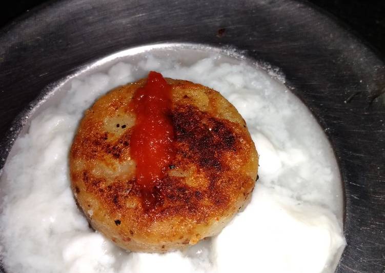 Curd potato tikki