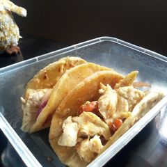 Potato bread and scrambled eggs tacos A picture of Potato bread and scrambled eggs tacos.