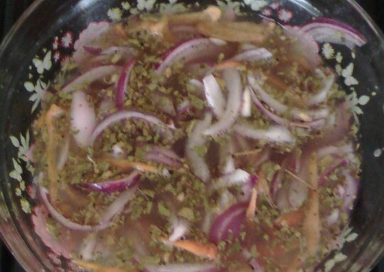 Chile habanero con cebolla en escabeche Receta de Cyndy Lopez Cookpad