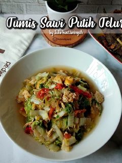 Foto resep Tumis Sawi putih Telur