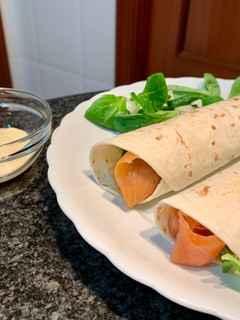 Una foto de Fajitas de salmón ahumado