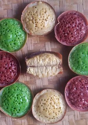 Foto resep Terang bulan mini Red velvet,green tean & vanila so yummy so simple 😊