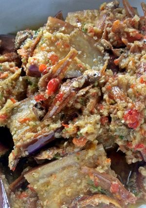 Foto resep Tumis Terong Ikan Asin Teri Pedas