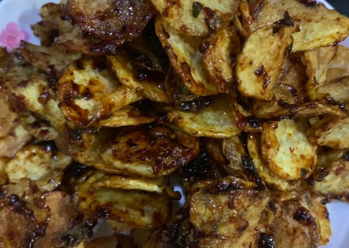 Resep Keripik kentang pedas, Bikin Ngiler