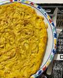 Frittata di spaghetti con zucca e pesto di pistacchio
