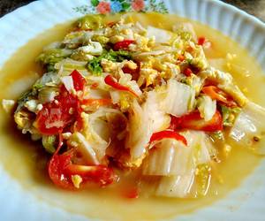 Resep Populer Orak Arik Telur Sawi Putih Berkuah Nikmat Lezat