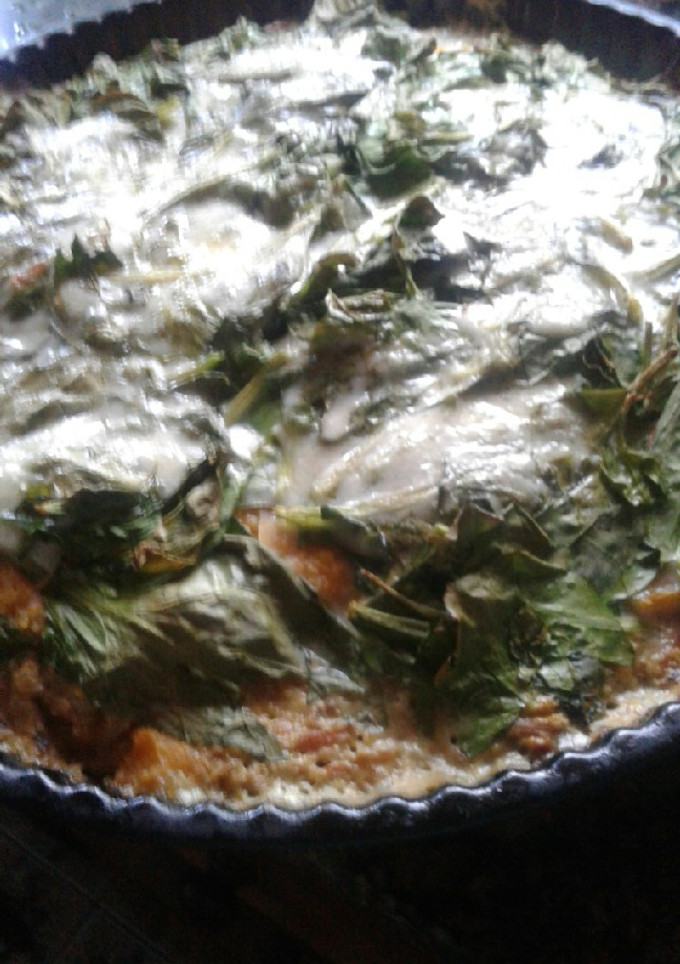 Una foto de Tarta de calabaza y espinaca sin masa