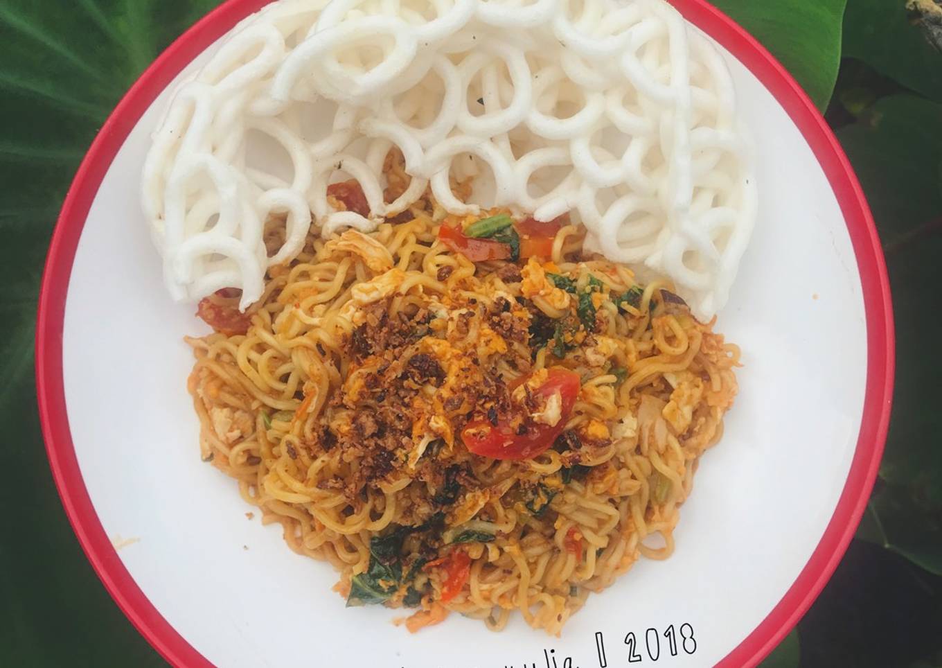 Mie ayam bawang sayur