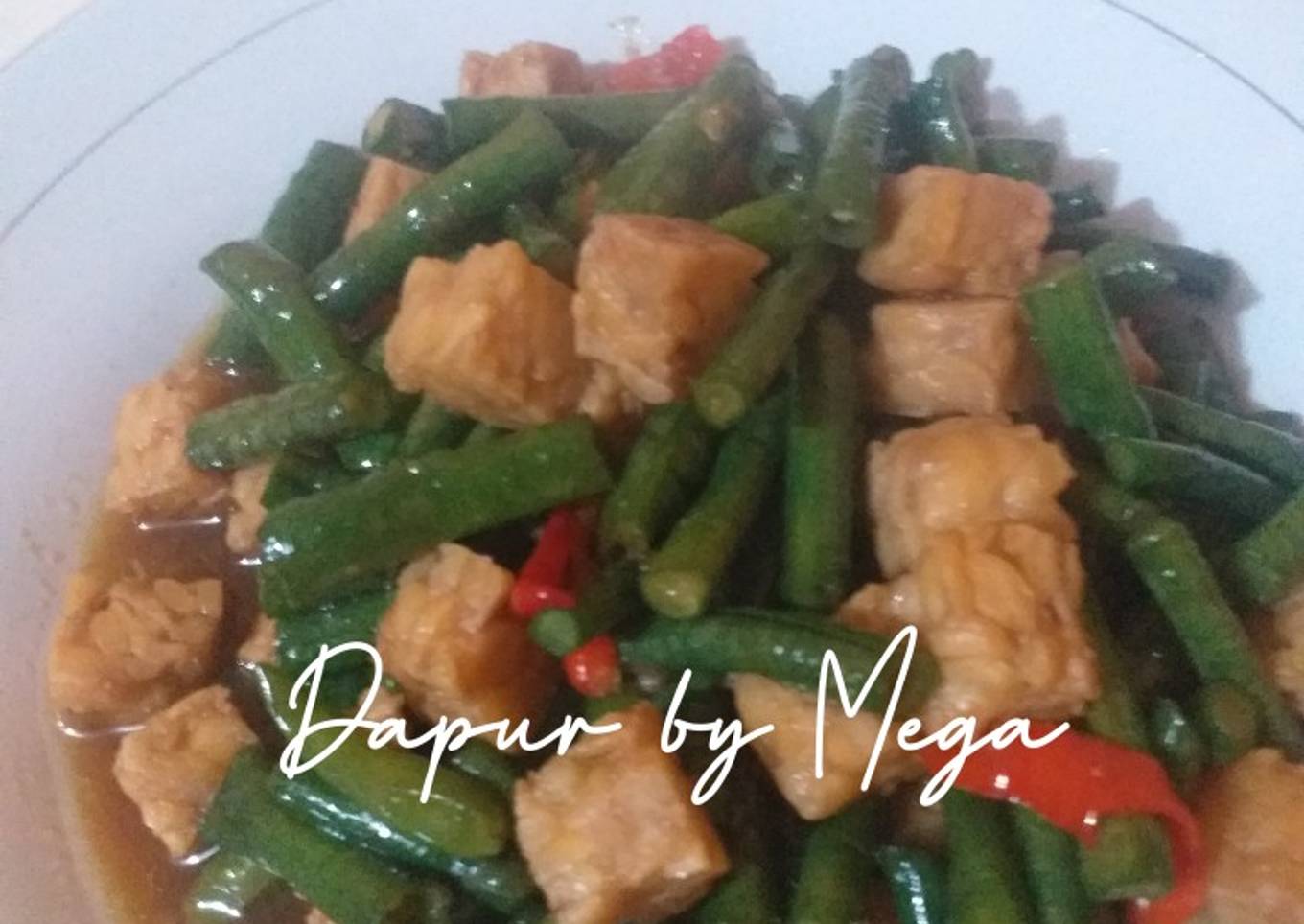 Tumis Kacang Panjang Tempe