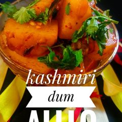 A picture of Kashmiri dum aloo.