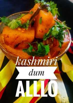 A picture of Kashmiri dum aloo.