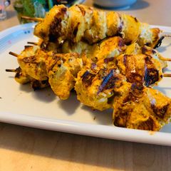 A picture of Yogurt curry chicken BBQ.