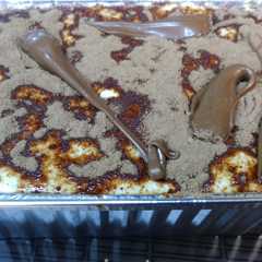 Una foto de Tiramisu con toque de chocolate