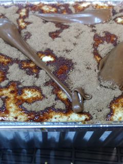 Una foto de Tiramisu con toque de chocolate