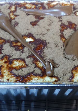 Una foto de Tiramisu con toque de chocolate