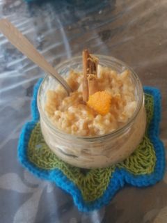 Una foto de Arroz con leche y leche de coco
