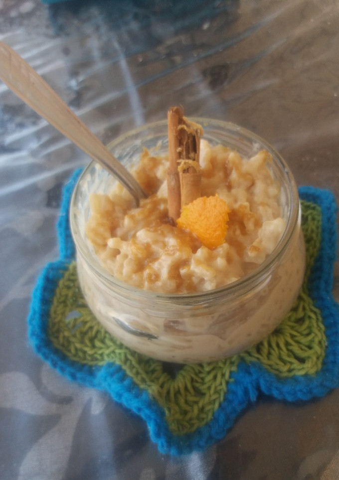Una foto de Arroz con leche y leche de coco
