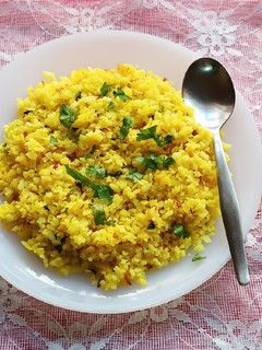 A picture of Kanda poha.