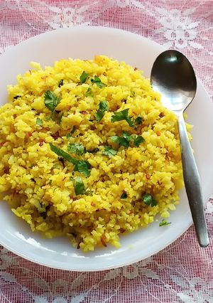 A picture of Kanda poha.