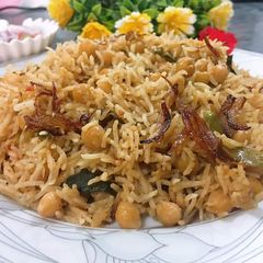 A picture of Chana biryani.