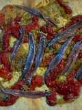 Coca de Escalivada with Anchovies