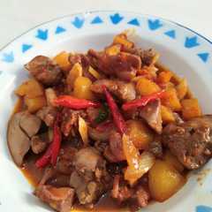 A picture of Sambel goreng kentang ati ampela.