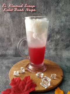 Foto resep Es Klamud Sirup Kulit Buah Naga