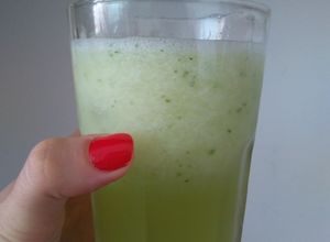 Una foto de Licuado de melón y menta