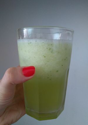 Una foto de Licuado de melón y menta