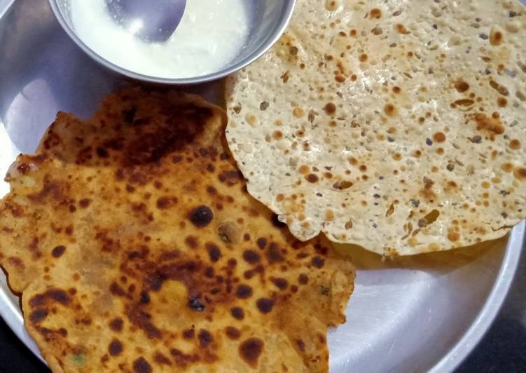 Aloo &amp; Payaj paratha(Tasty veggies paratha)