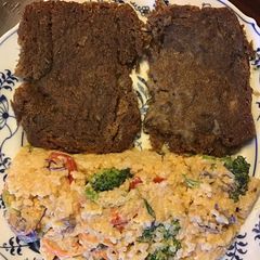 A picture of California Farm Spelt Flour MeatLoaf.