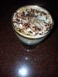 Cold freezing cappuccino latte coffee.
