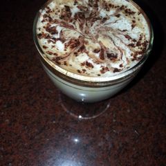 A picture of Cold freezing cappuccino latte coffee..