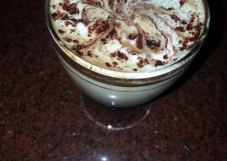 Recipe of Quick Cold freezing cappuccino latte coffee.