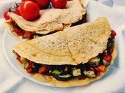 Una foto di crespelle di lenticchie decorticate