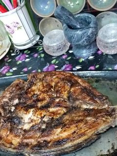 صورة لوصفة سمك بني مشوي علفحم والطعم روعة 😍😍😍