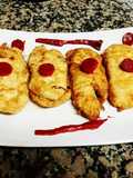 Filetes de pollo relleno de puré de castañas