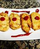 Filetes de pollo relleno de puré de castañas