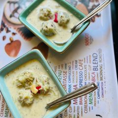 A picture of Bottle Gourd Rasmalai.