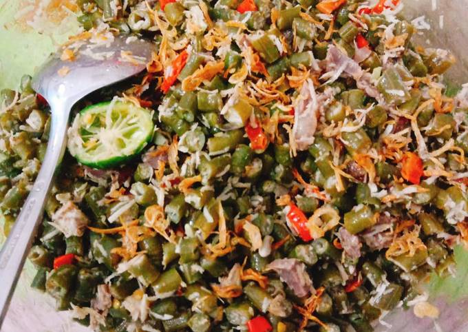 Langkah Mudah untuk Membuat Lawar kacang panjang simple Anti Gagal