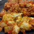 Pisto con merluza