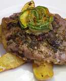 Filete al perejil con papas rústicas