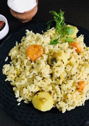 A picture of Pappu Biyyam/Lentils Rice.