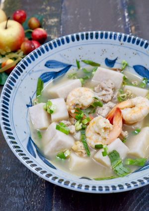 Hình của món Canh Khoai Môn Tôm Thịt.