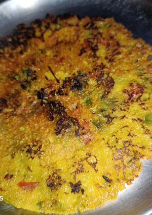 A picture of Palak Besan Cheela/ Spinach Besan Chilla.