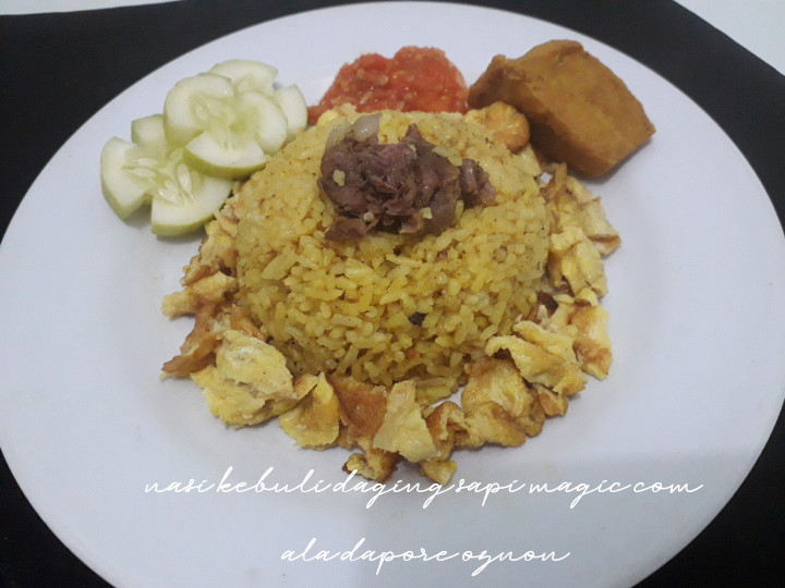  Resep bikin Nasi kebuli daging sapi magic com ala dapore oznon  spesial