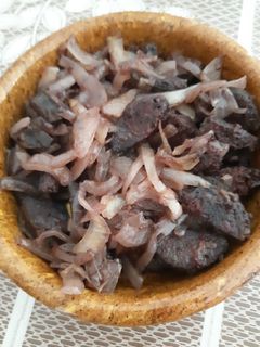 Una foto de Morcilla al vino