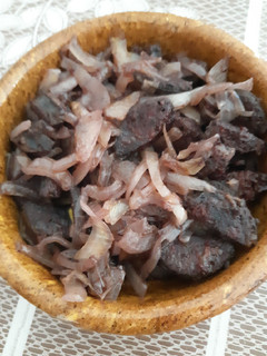 Una foto de Morcilla al vino