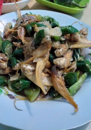 Foto resep Ikan asin cabe ijo