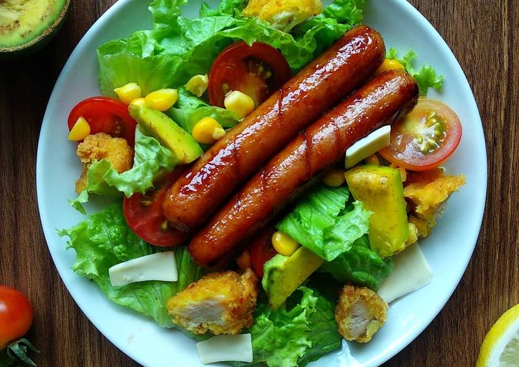 Cara Mudah Membuat Vegetable Salad with Lemon Dressing Super Enak